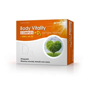 Activlab Pharma Body Vitality Complex + D3 2000 j.m., suplement diety, 30 kapsułek 