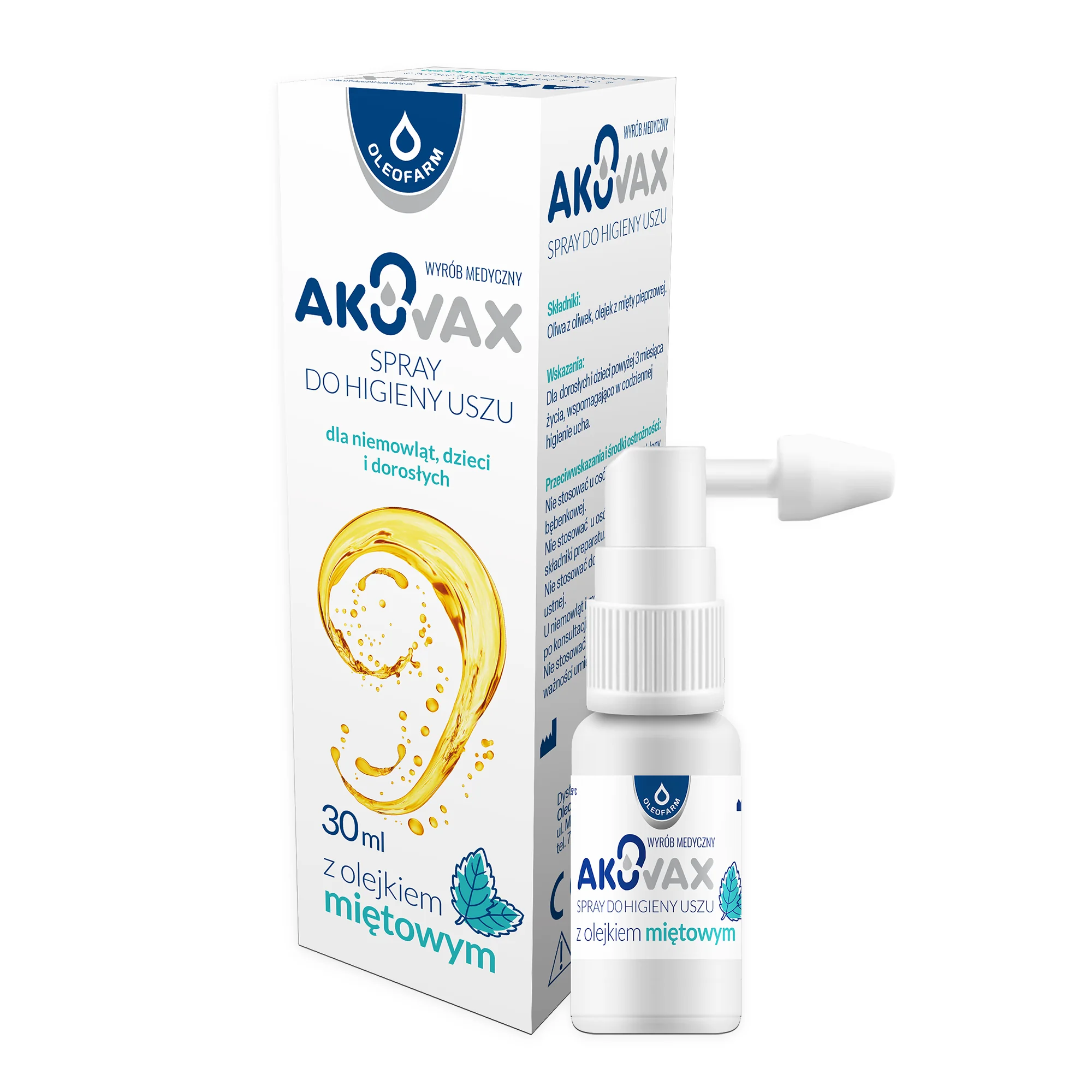 Akuvax spray do higieny uszu, 30 ml