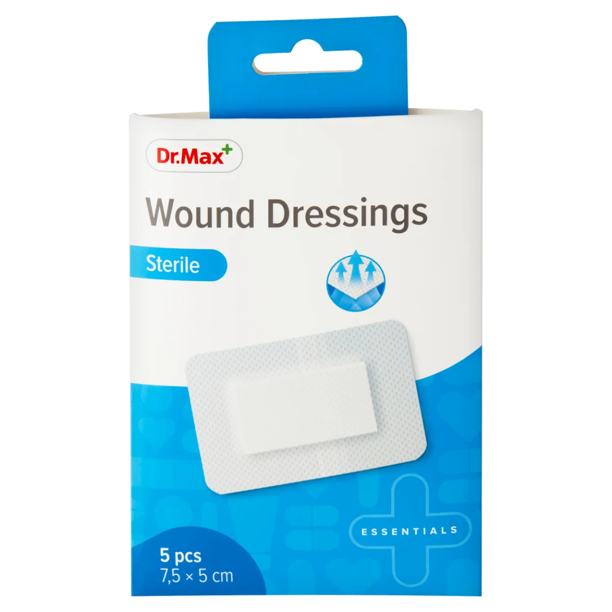 Plasters Wound Dessing Sterile Dr. Max samoprzylepny, jałowy plaster na rany, 10 x 7 cm, 5 sztuk