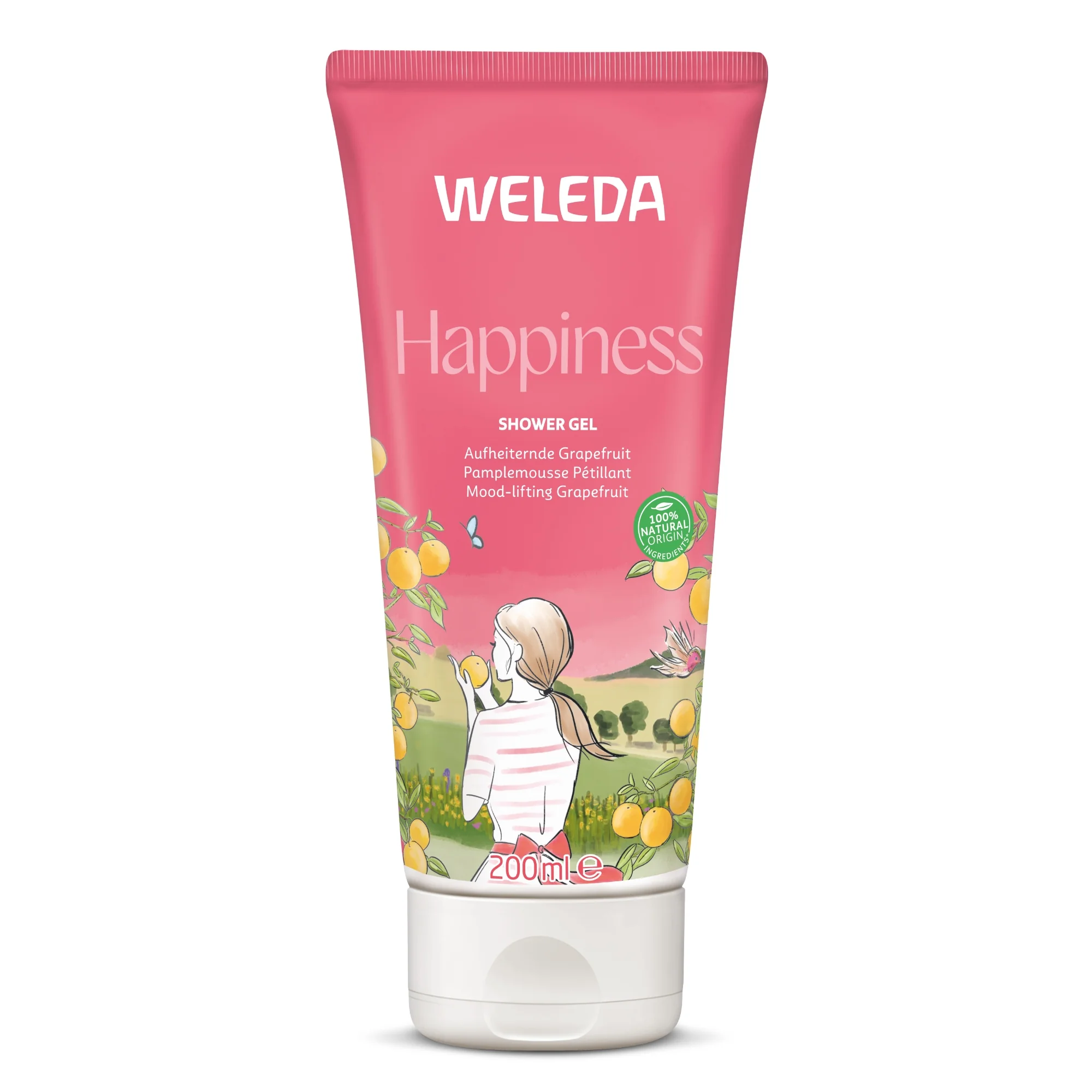 Weleda Happiness żel pod prysznic z grejpfrutem, 200 ml
