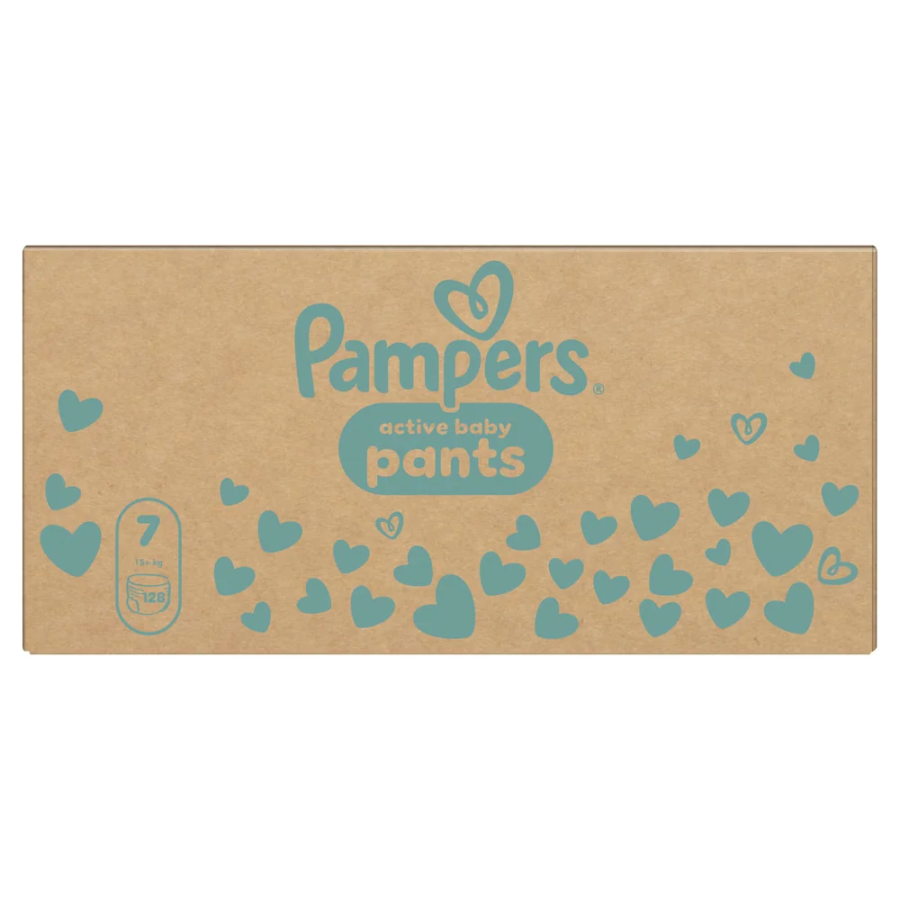 Pampers Active Baby Pants 7 pieluchomajtki, rozmiar 7, 15+ kg, 128 sztuk