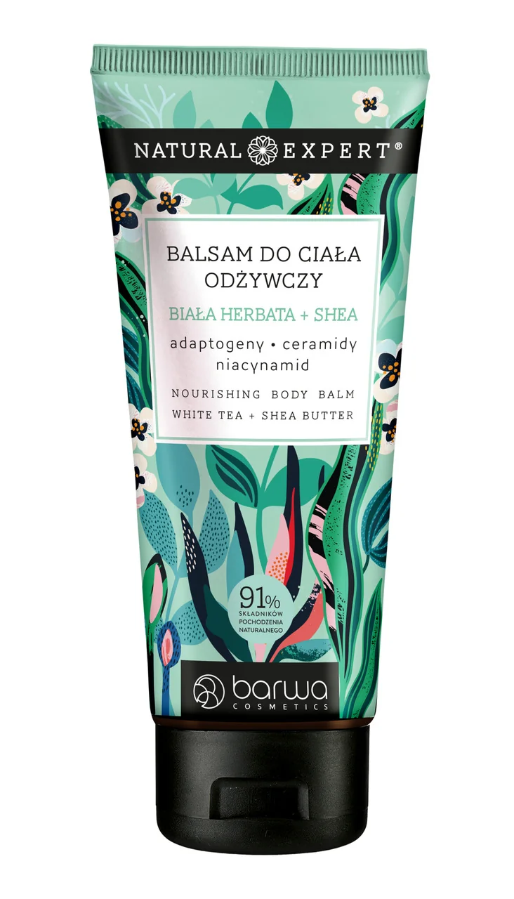 Barwa Natural Expert balsam do ciała odżywczy Biała herbata + masło shea, 200 ml
