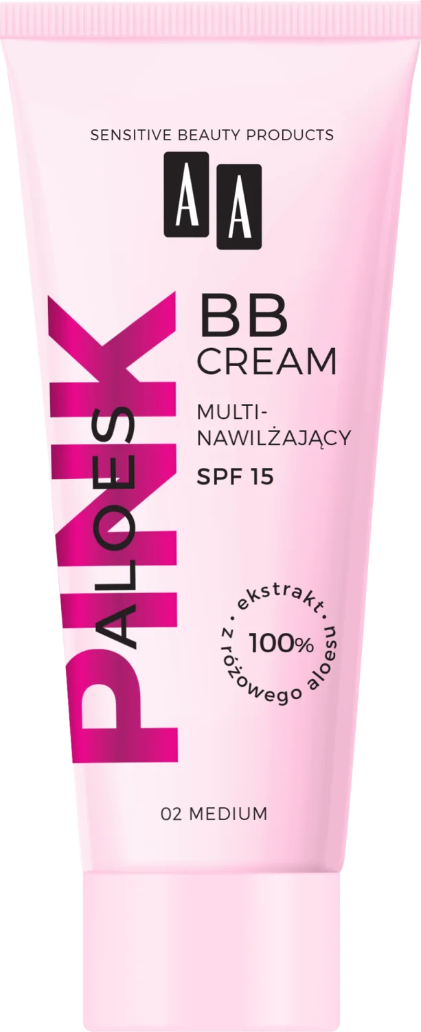 AA Aloes Pink multinawilżający krem BB z SPF 15, 02 Medium, 30 ml