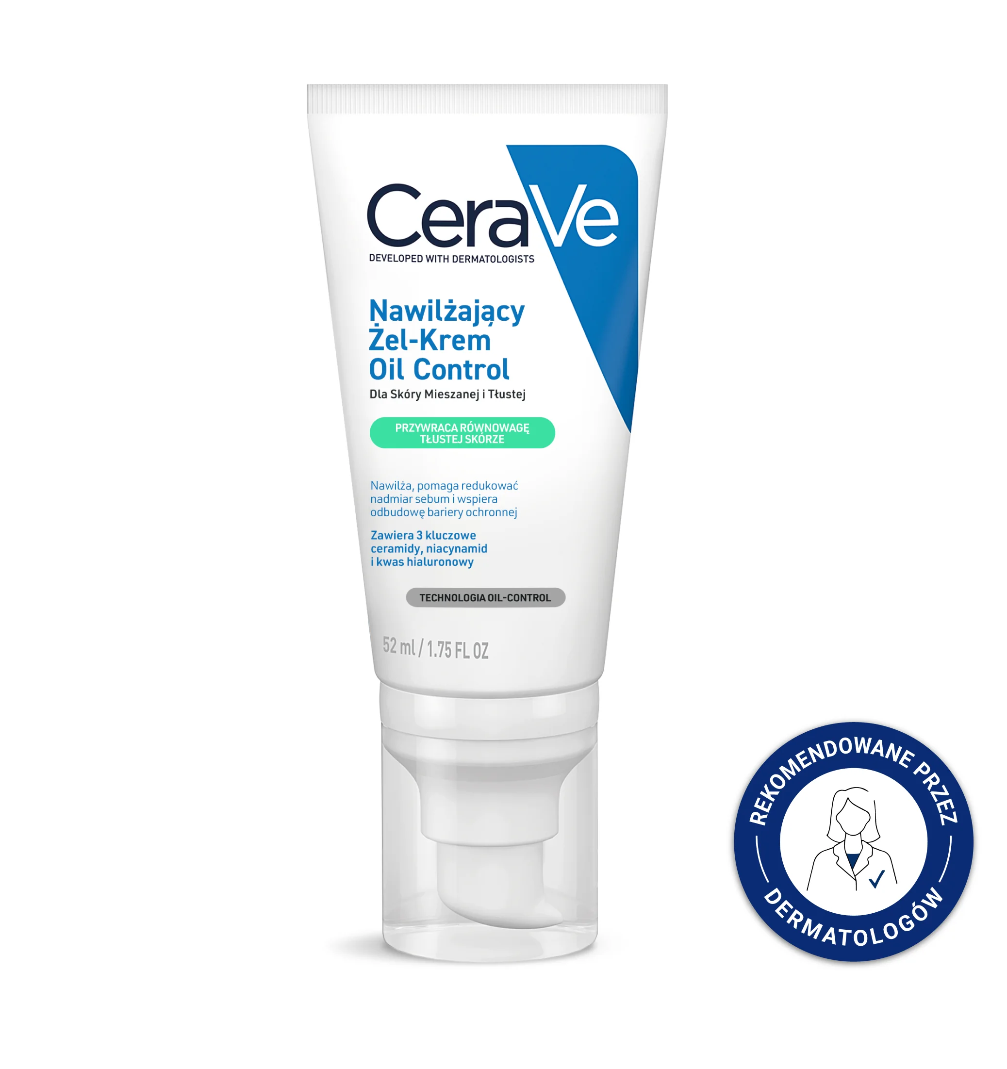 CeraVe Nawilżający Żel-Krem dla skóry mieszanej i tłustej, 52ml
