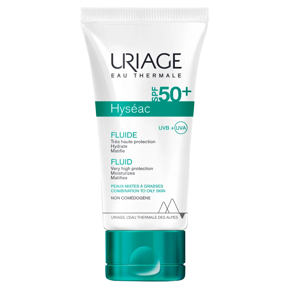 Uriage Hyseac, fluid przeciwsłoneczny do skóry trądzikowej, SPF 50, 50 ml