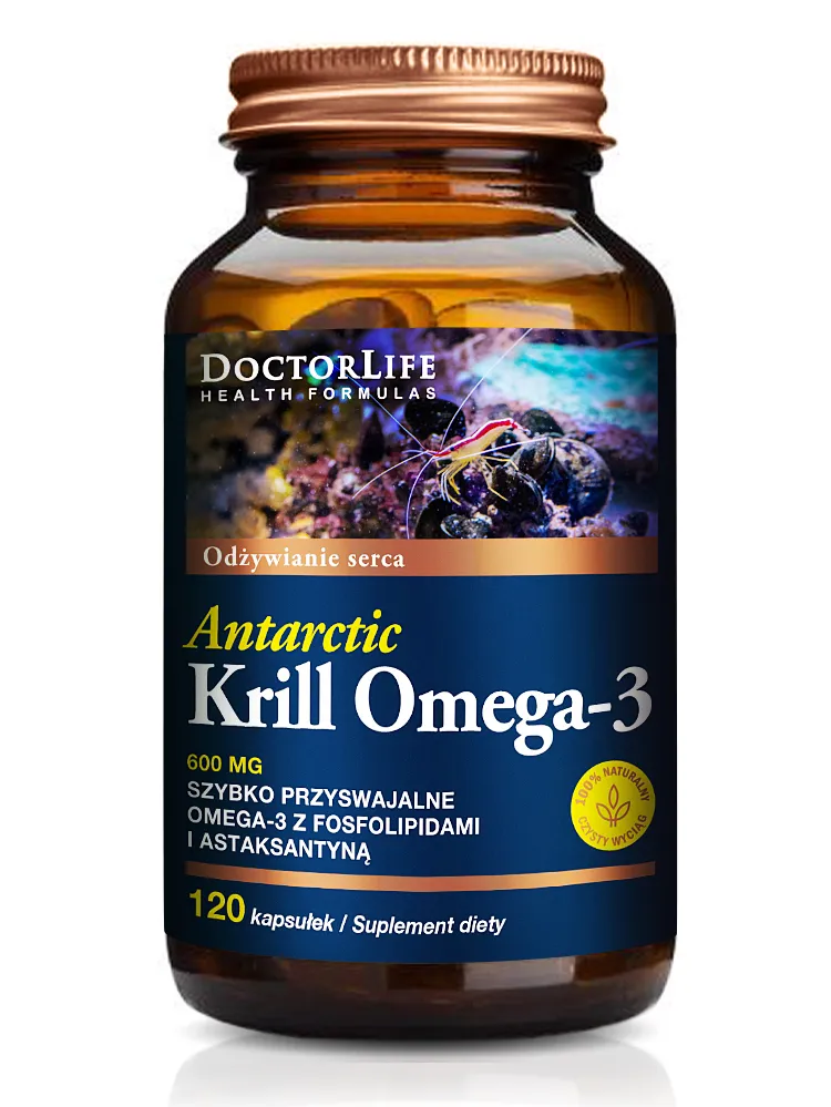 Doctor Life Antarctic Krill Omega-3, suplement diety, 120 kapsułek