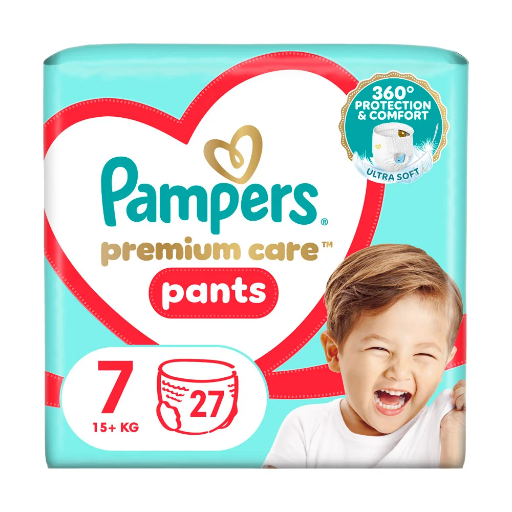 Pampers Premium Care Pants Jumbo Pack pieluchomajtki, rozmiar 7, 17+ kg, 27 szt.