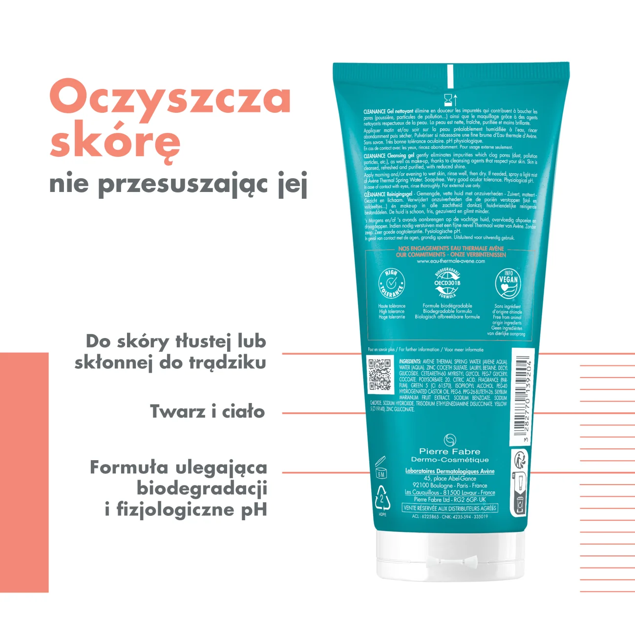 Avene Cleanance Gel żel oczyszczający, 200 ml