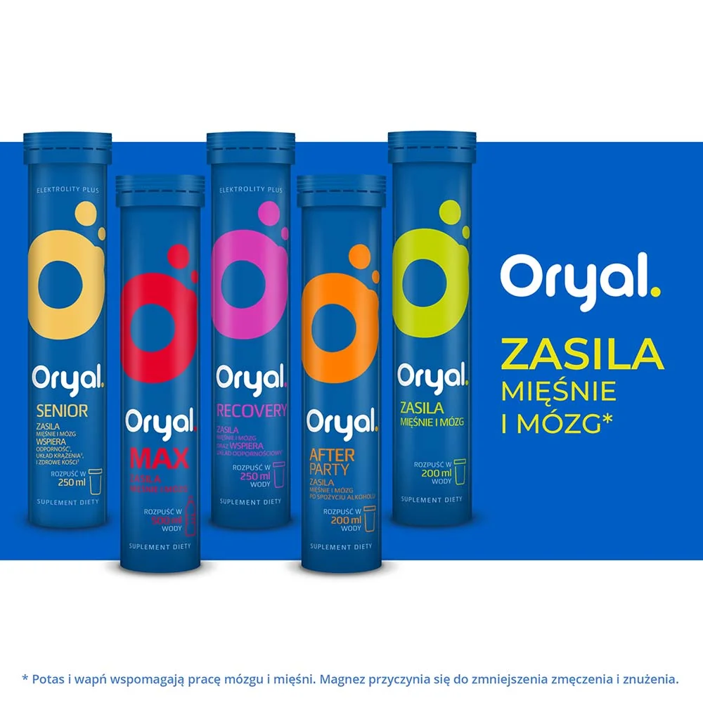 Oryal Recovery smak owoce leśne, 16 tabletek musujących