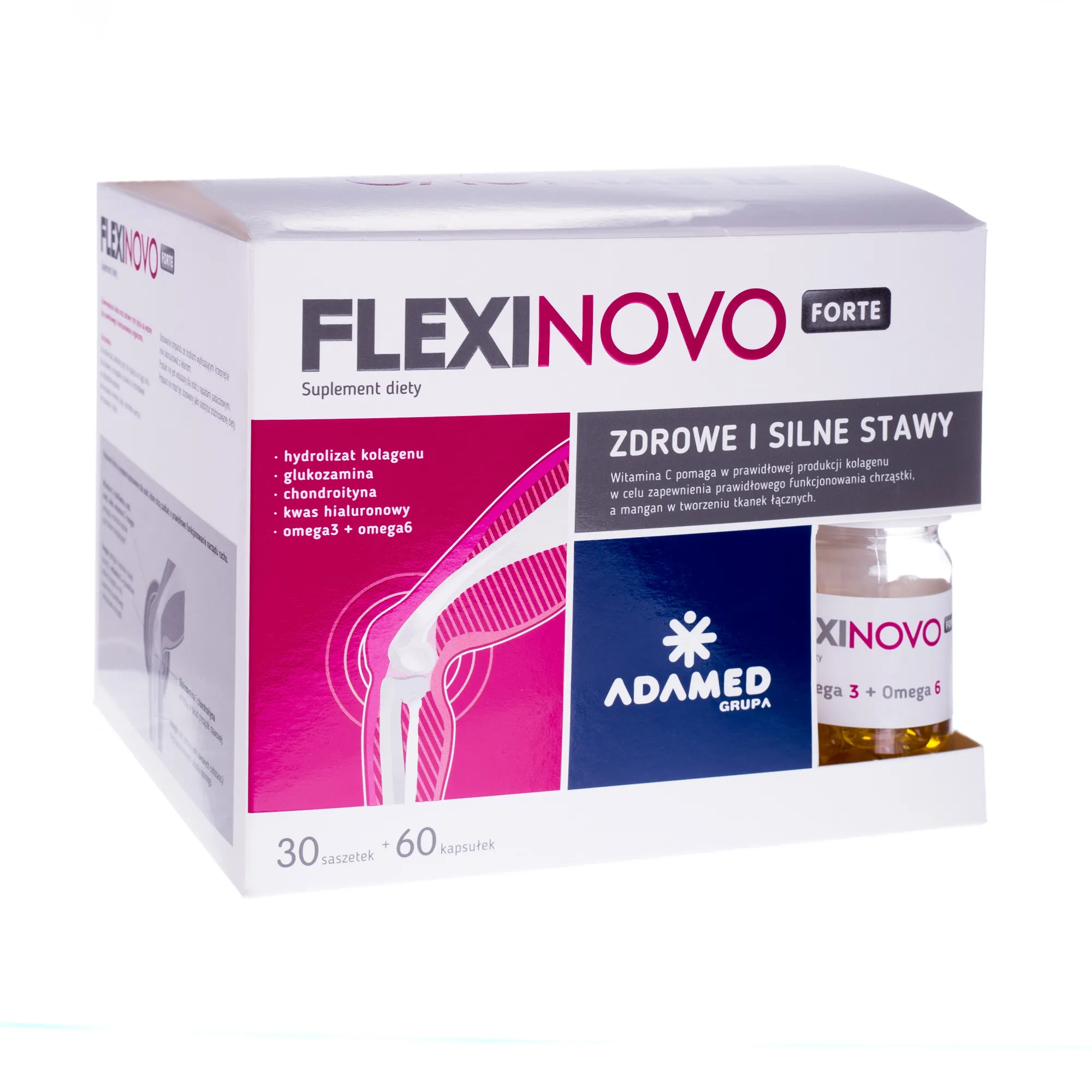 FlexiNovo Forte, suplement diety, 30 saszetek + 60 kapsułek
