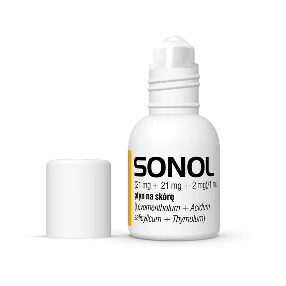 Sonol (21 mg + 21 mg + 2 mg)/1 ml, płyn na skórę, 8g