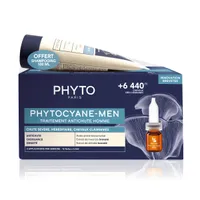 PHYTO PHYTOCYANE-MEN zestaw dla mężczyzn ampułki i szampon, 12 x 3,5 ml + 100 ml