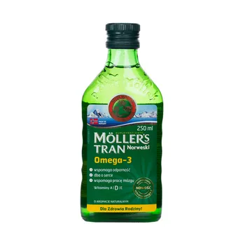 Moller's Tran Norweski - suplement diety o aromacie naturalnym, 250 ml 