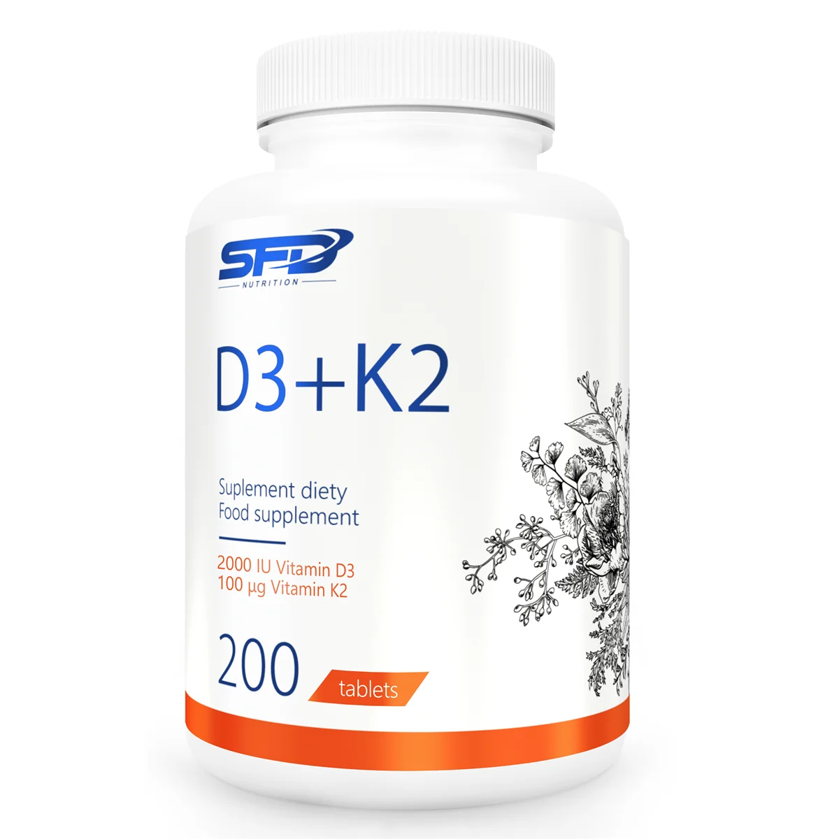 SFD D3 + K2 200 tabletek