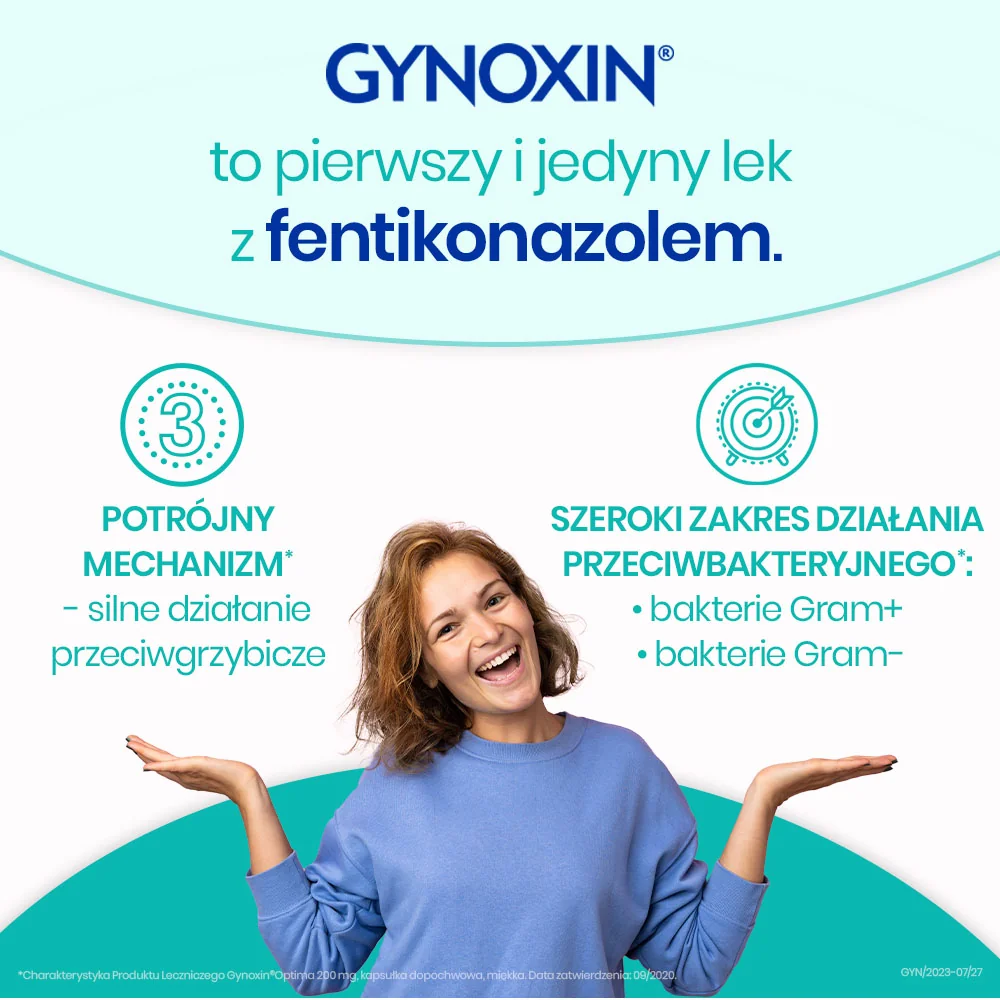 Gynoxin Optima 200 mg 3 kapsułki dopochwowe