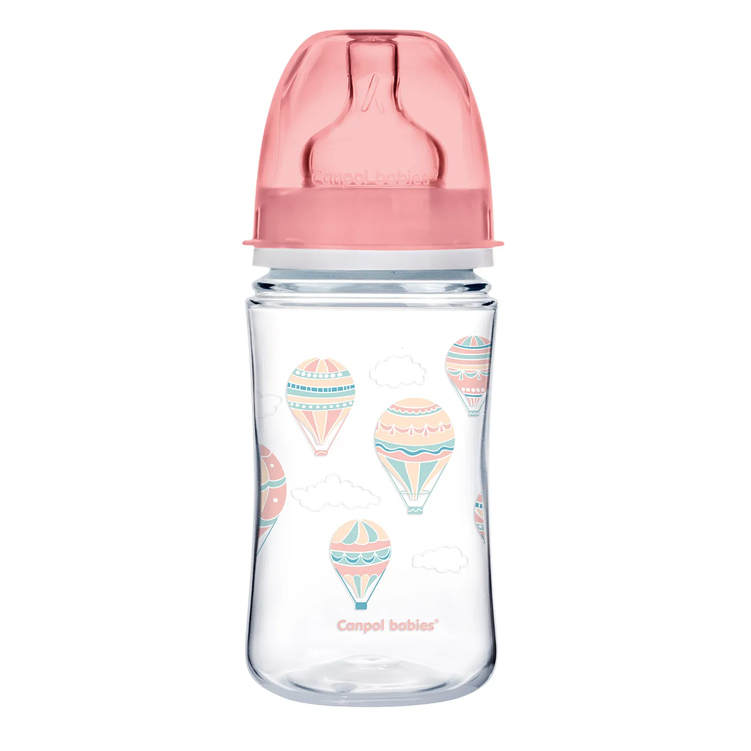 Canpol Babies, butelka szerokootworowa, antykolkowa, 3-6 miesiąca 35/225_pin, 240 ml 