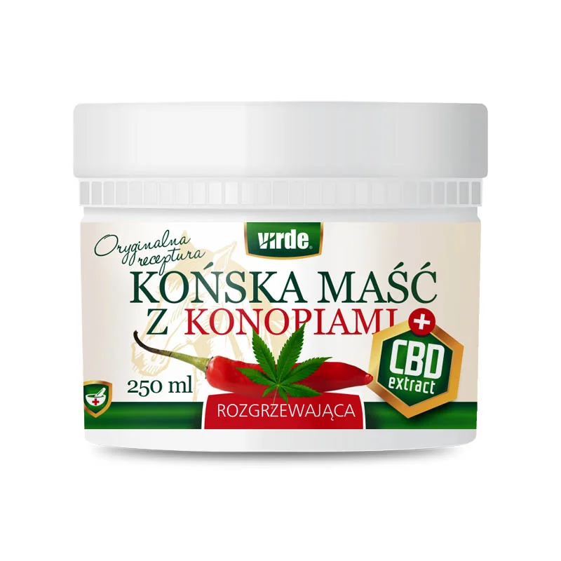 Virde końska maść rozgrzewająca z konopiami i CBD, 250 ml