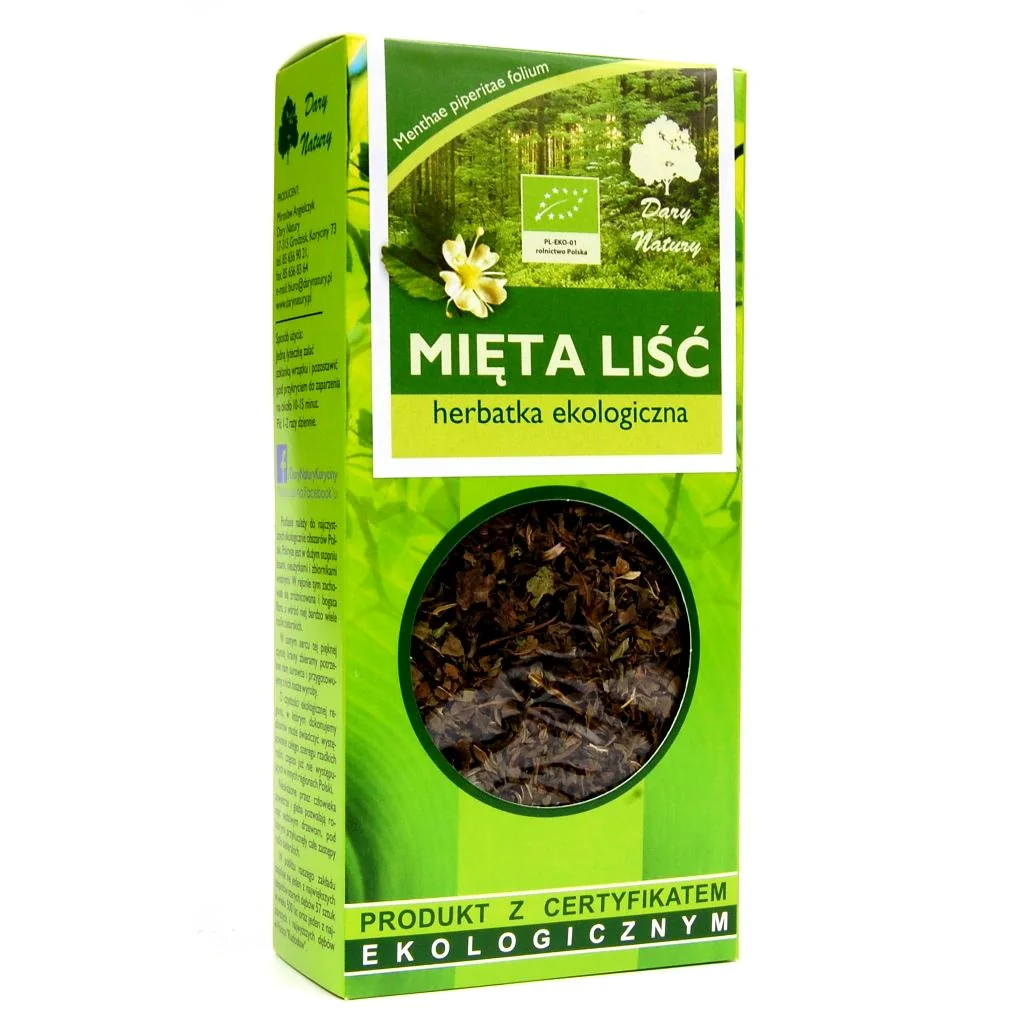 Dary Natury Mięta Liść herbatka ekologiczna, 25 g
