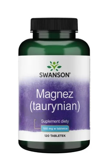 Swanson Magnez (taurynian) 100 mg, 120 tabletek