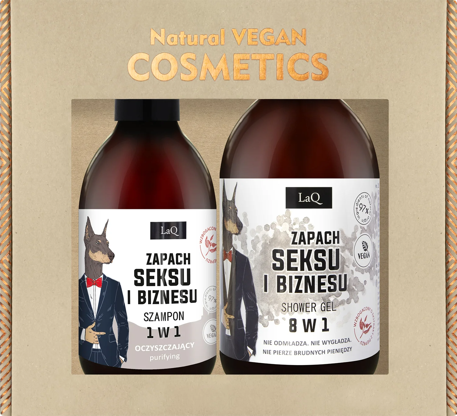 LaQ Zestaw Zapach Seksu i Biznesu żel, 500 ml + szampon, 300 ml
