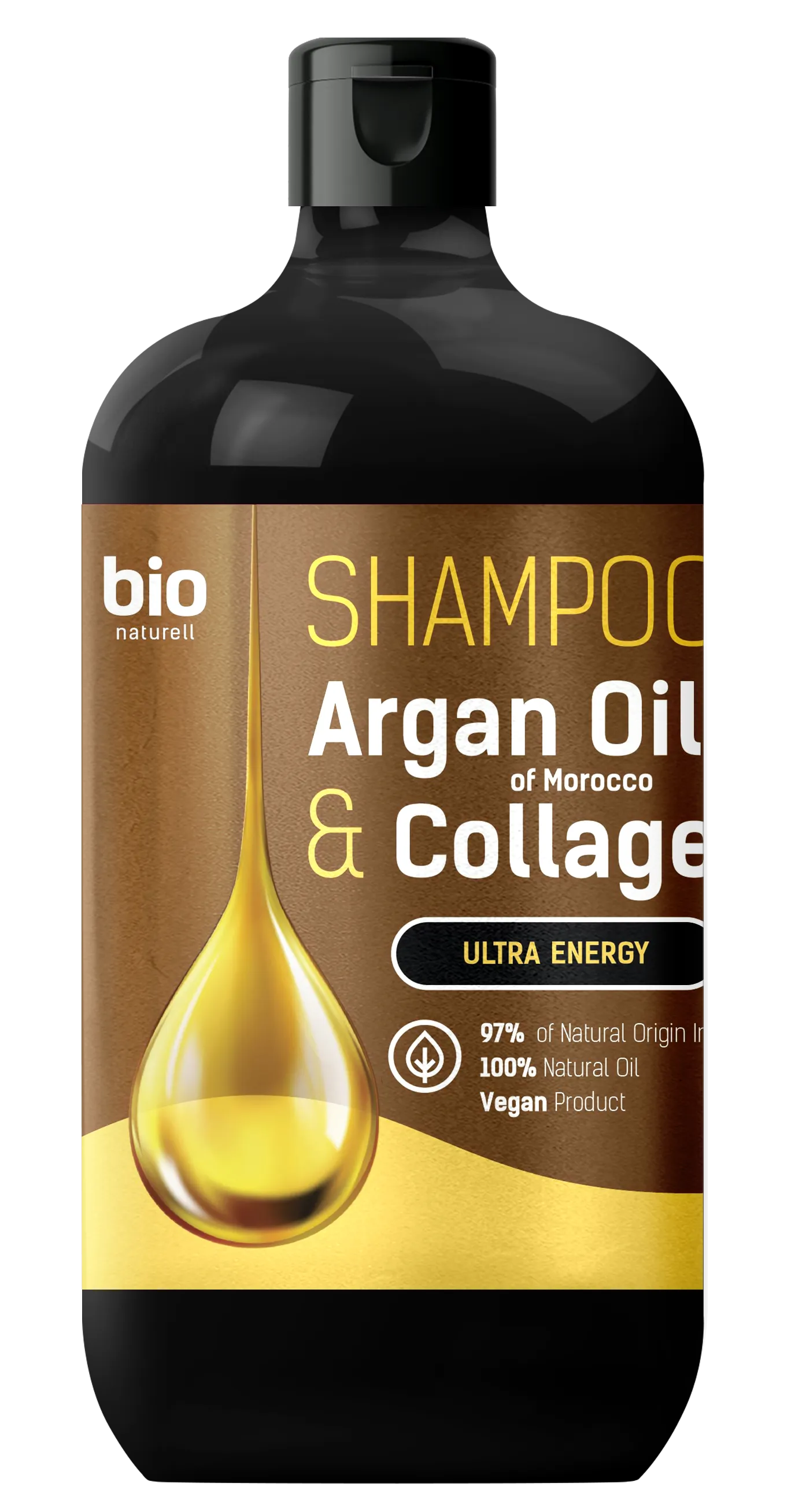 BIO Naturell energetyzujący szampon do włosów z marokańskim olejem arganowym i kolagenem, 946 ml