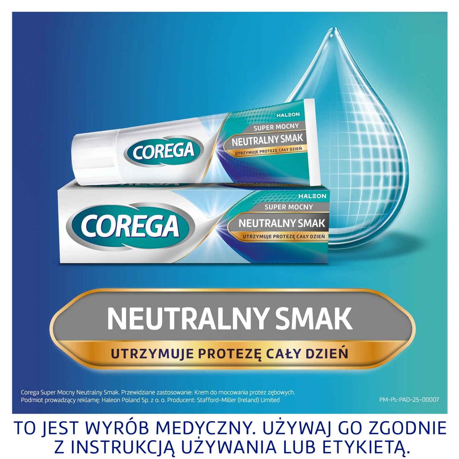 Corega Super Mocny krem mocujący do protez zębowych, smak neutralny, 40 g