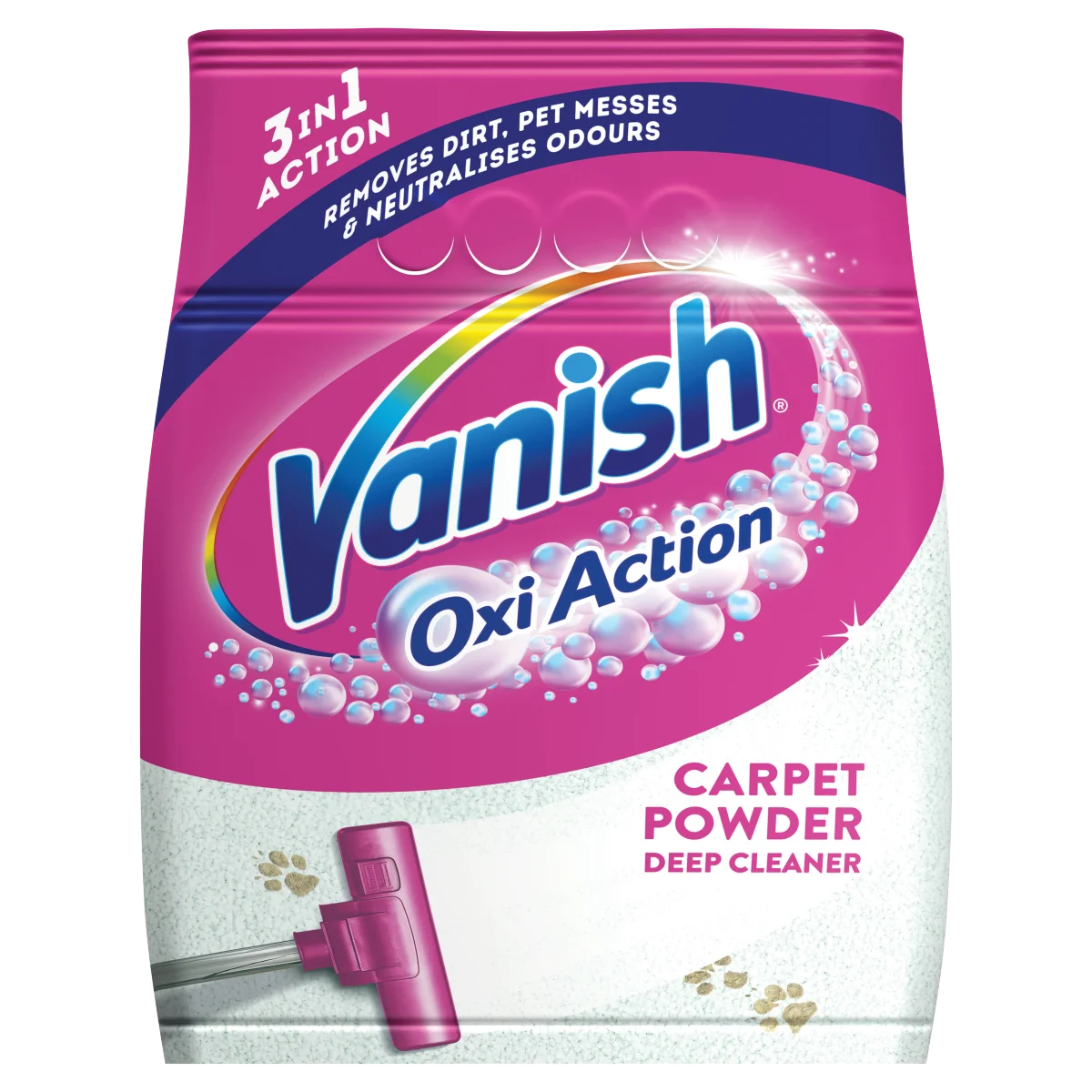 Vanish Oxi Action proszek do czyszczenia dywanów, 650 g