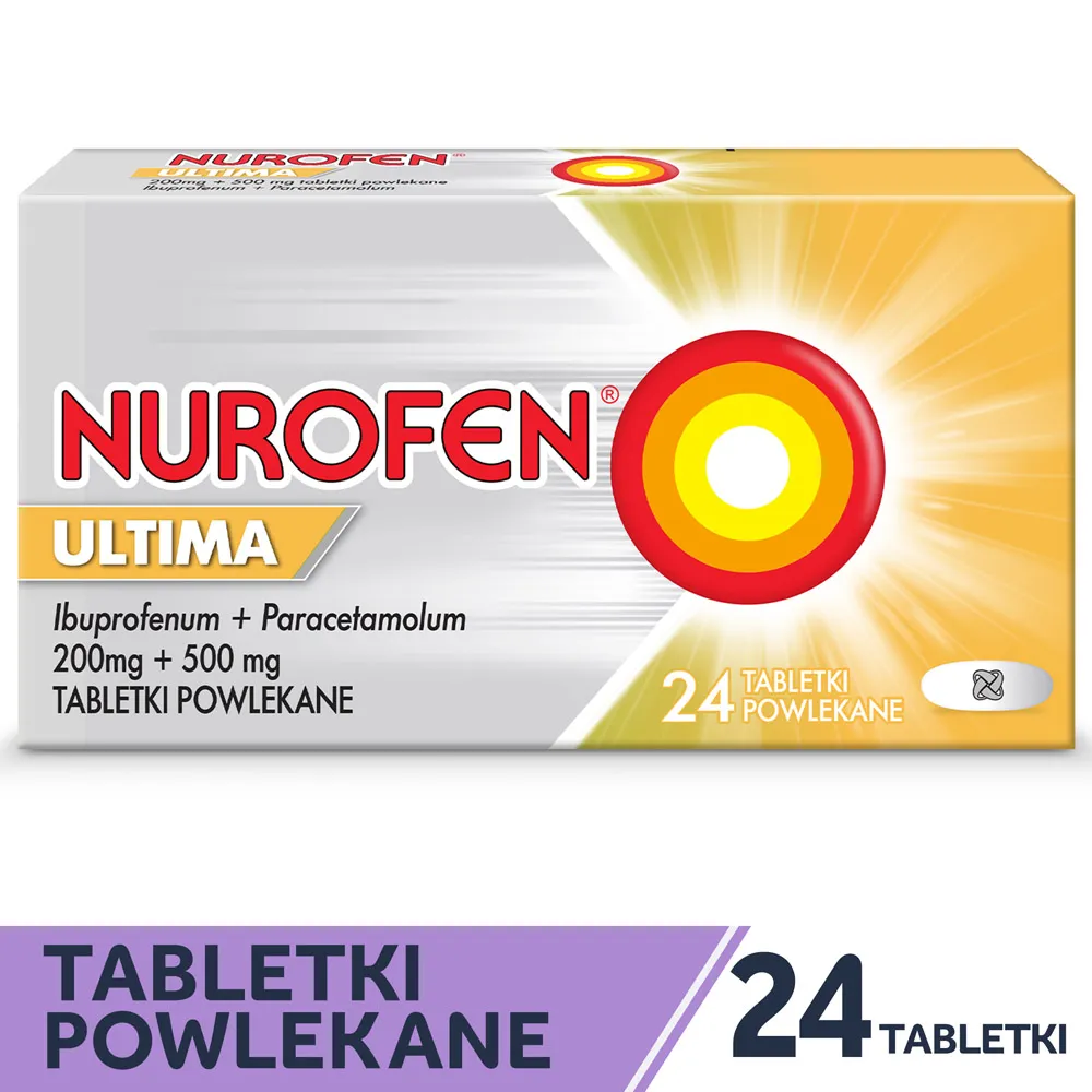Nurofen Ultima 200 mg+ 500 mg, 24 tabletki powlekane