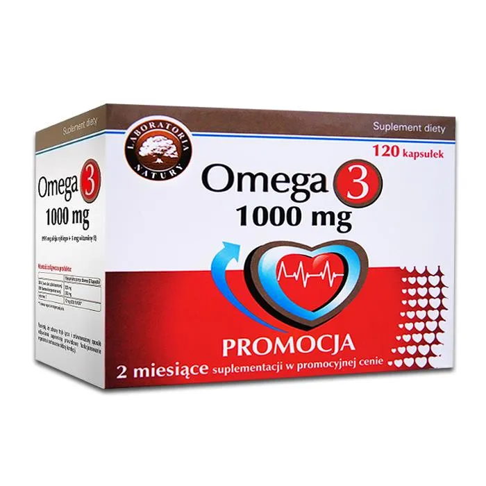 Omega-3 1000 mg, suplement diety, 120 kapsułek