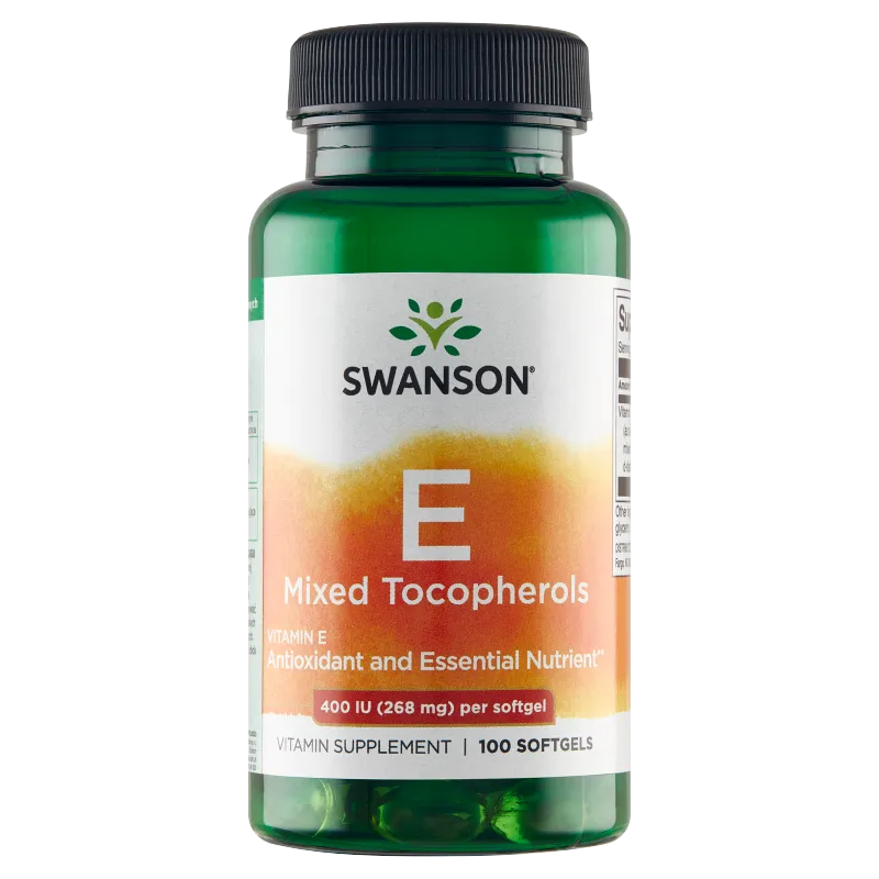 Swanson Vitamin E Mixed Tocopherols, suplement diety, 100 kapsułek
