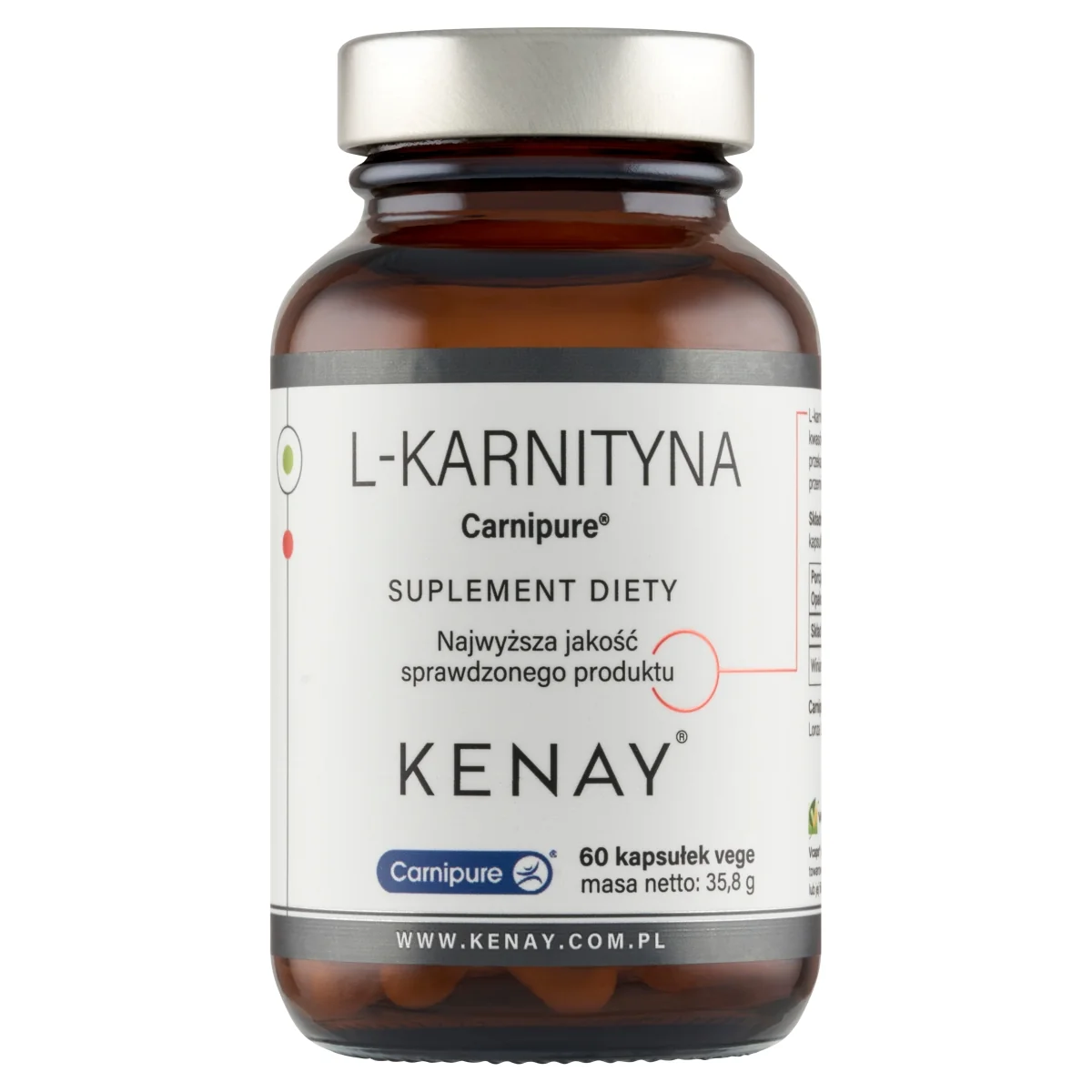 KenayAG L- Karnityna Carnipure suplement diety, 60 kapsułek