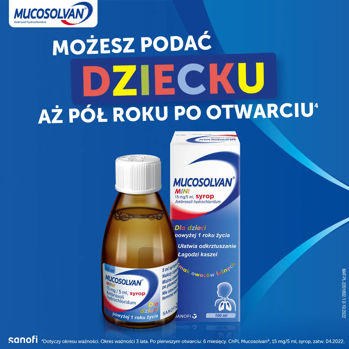 Mucosolvan Mini, 15mg/5 ml, syrop, 100 ml 