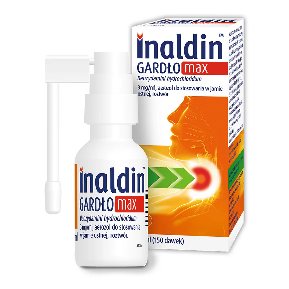 Inaldin Gardło Max 3 mg/ml aerozol do stosowania w jamie ustnej, roztwór, 30 ml