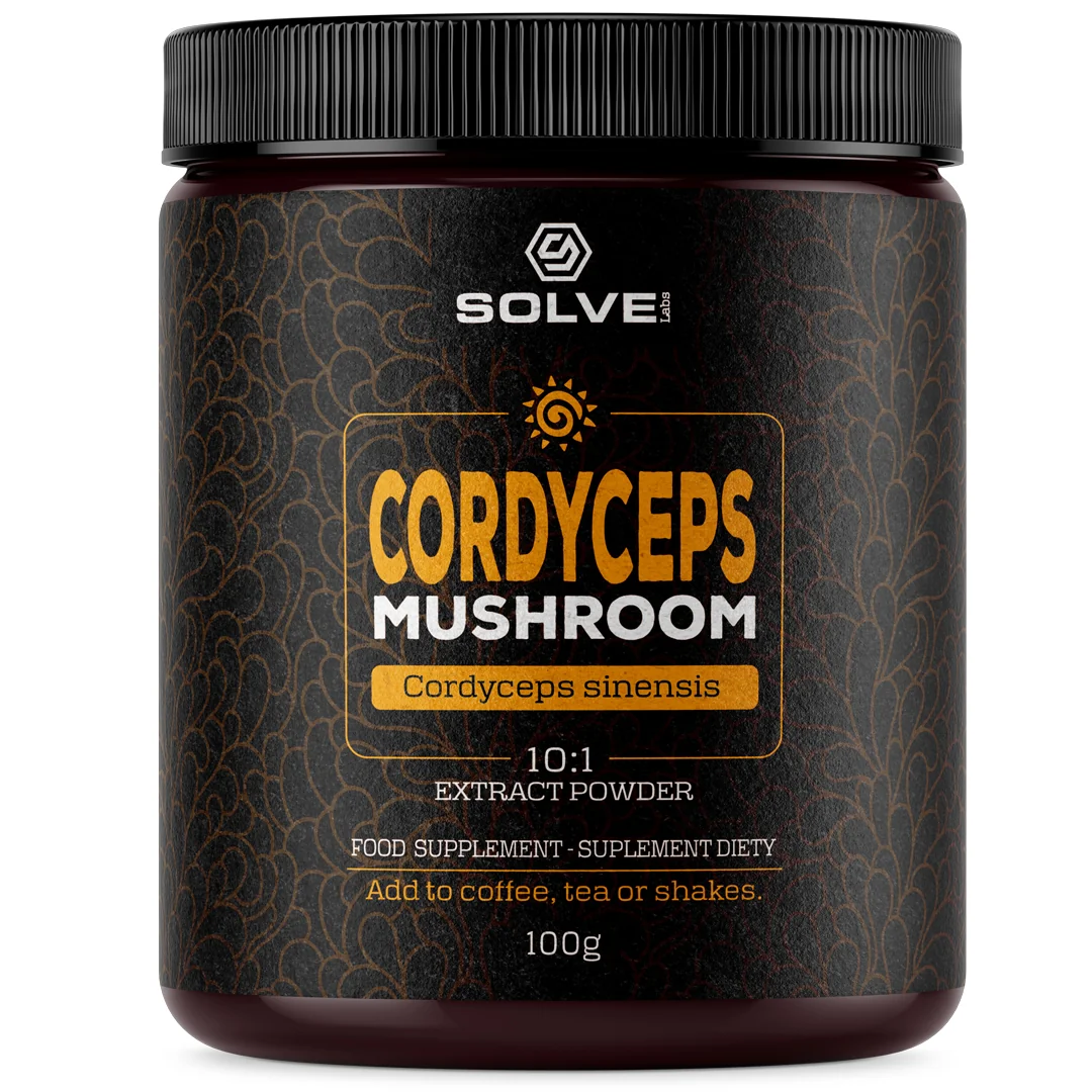 Solve Labs Cordyceps Mushrom Powder 10:1 maczużnik chiński, 100 g
