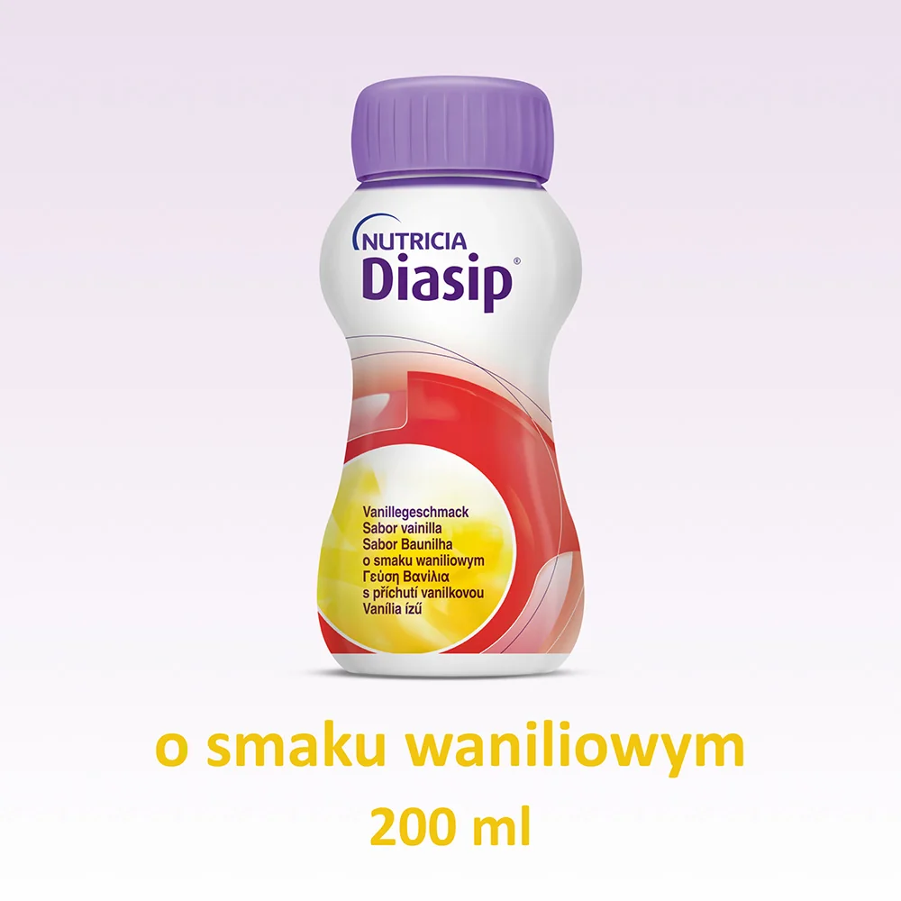 Diasip płyn o smaku waniliowym, 4 x 200 ml