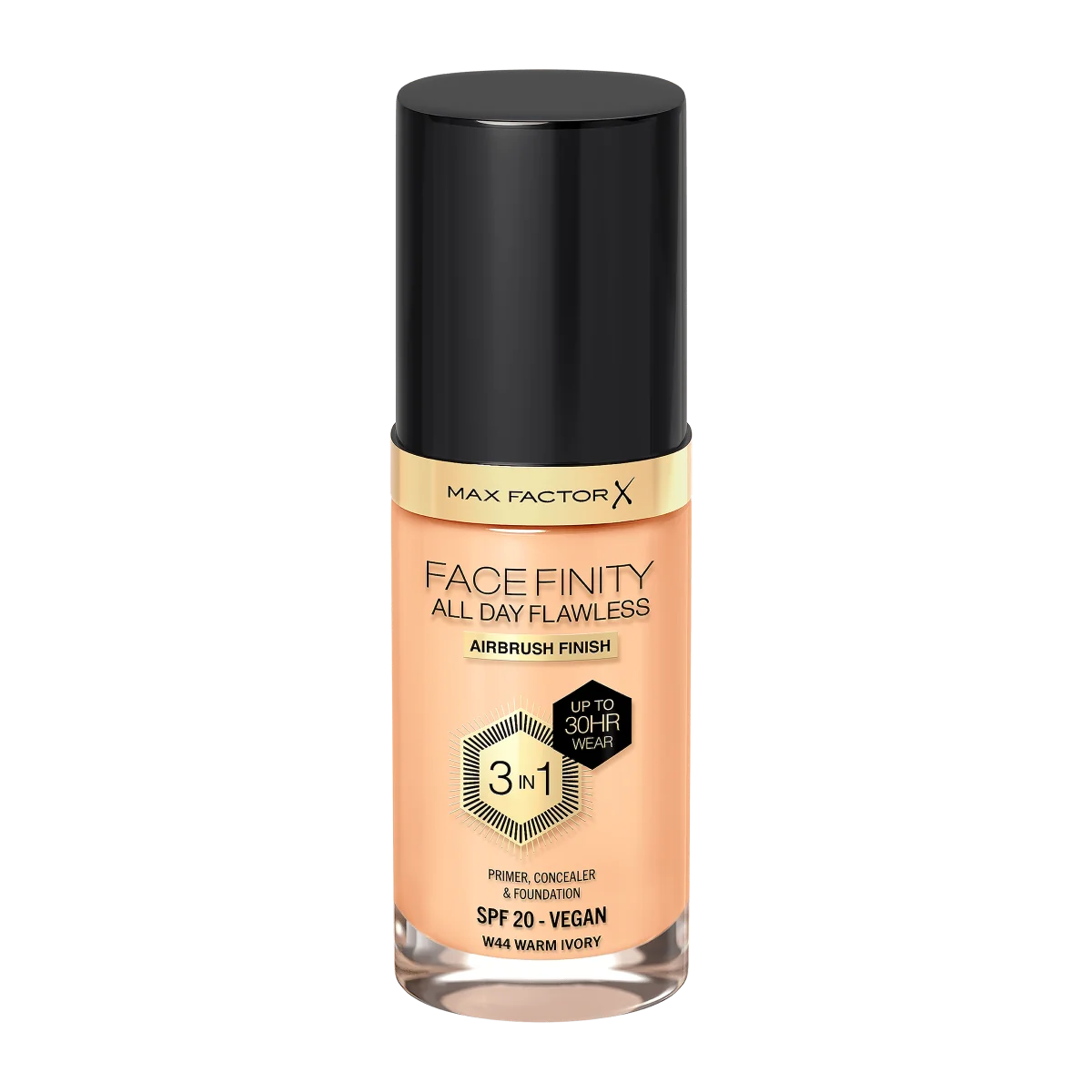 Max Factor Facefinity All Day Flawless Podkład do twarzy 3w1 W44 Warm Ivory, 30 ml