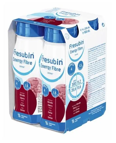 Fresubin Energy Fibre Drink, o smaku wiśniowym, 4 x 200 ml