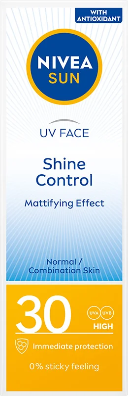 Nivea Sun UV Face Shine Control matujący krem do twarzy z wysoką ochroną SPF 30, 50 ml