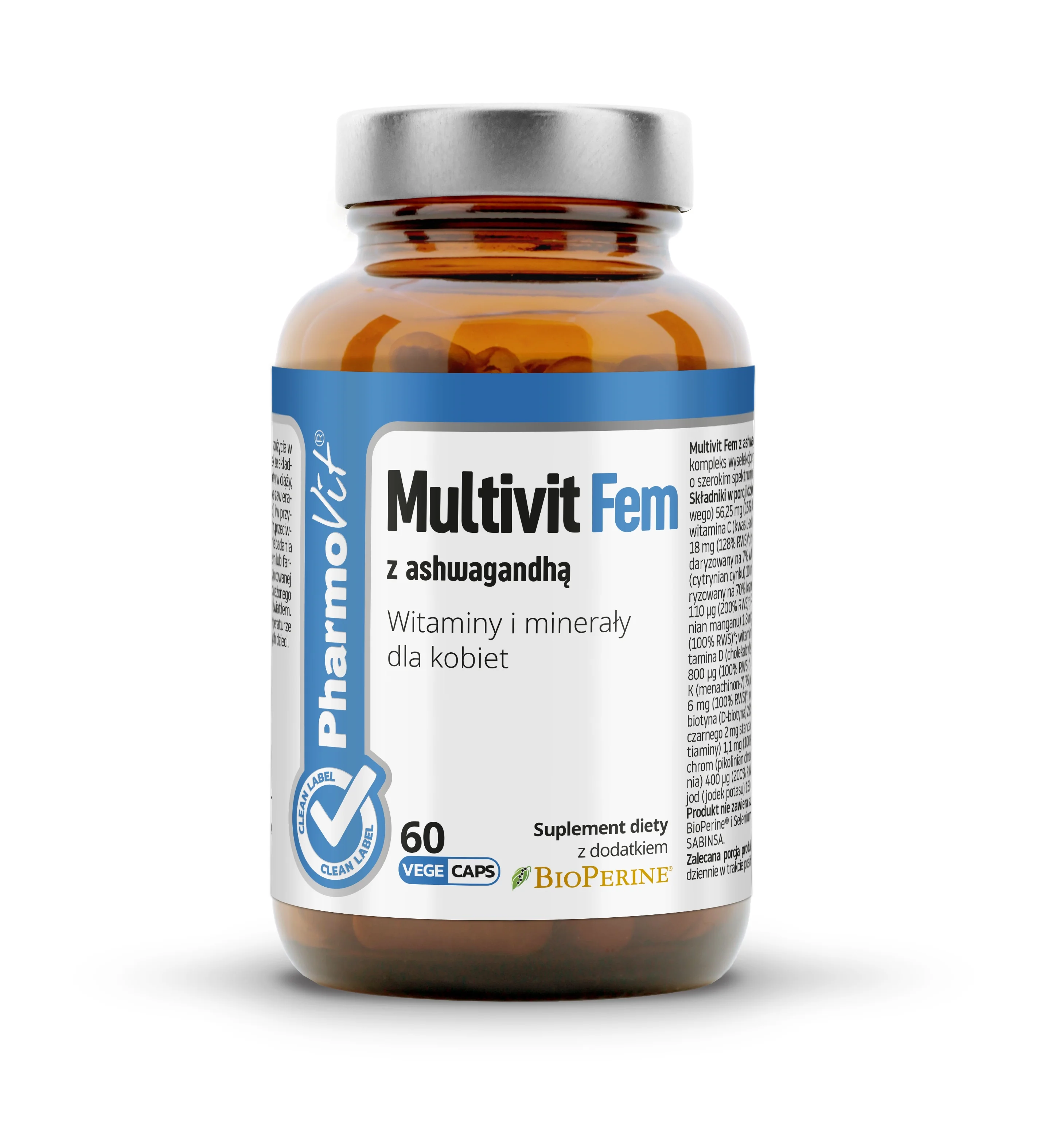 PharmoVit® Multivit Fem z ashwagandhą 60 kapsułek