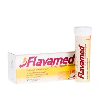 Flavamed 60 mg, tabletki musujące, ambroxoli hydrochloridum, 10 tabletek musujących 