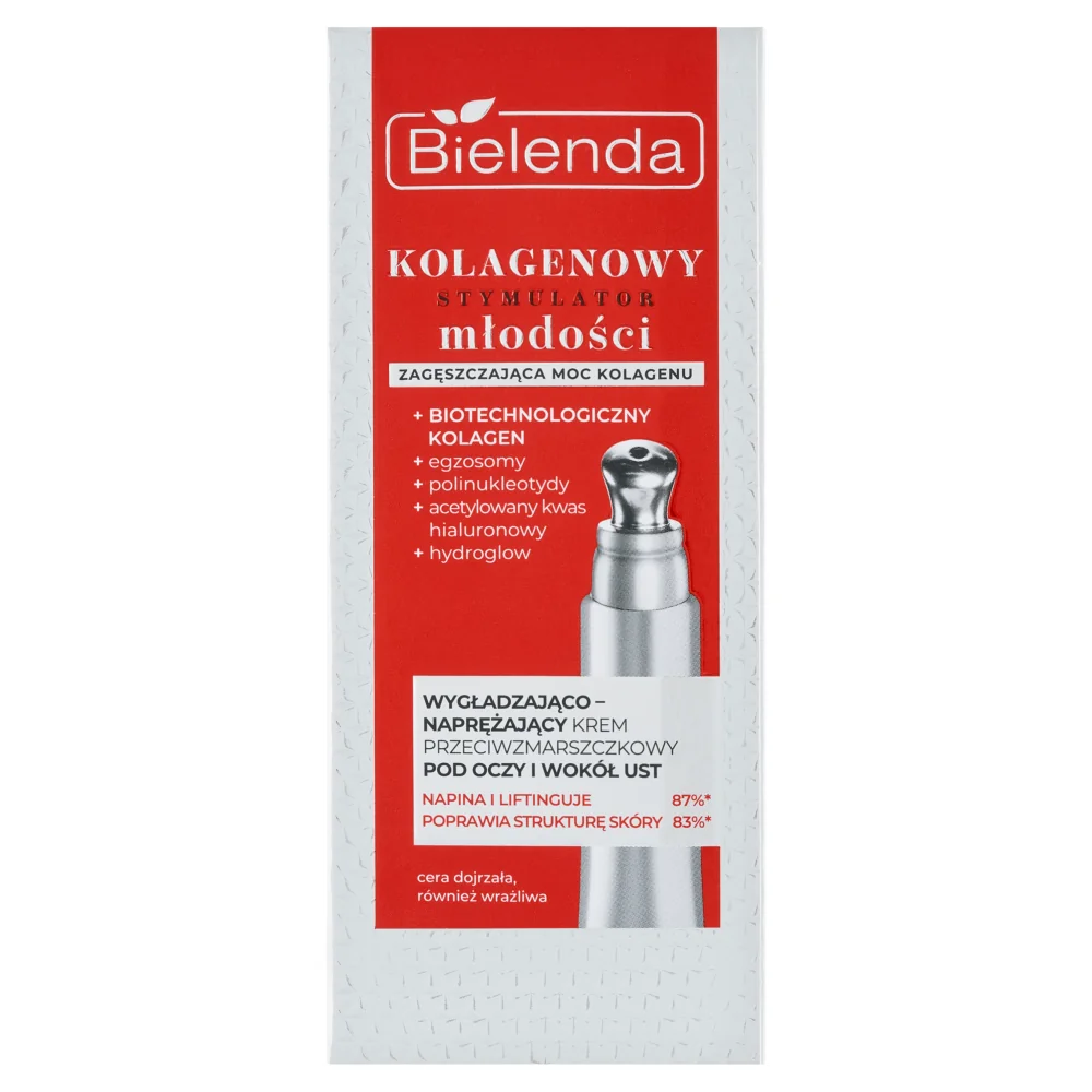 Bielenda Kolagenowy Stymulator Młodości wygładzająco-naprężający krem przeciwzmarszczkowy, 15 ml