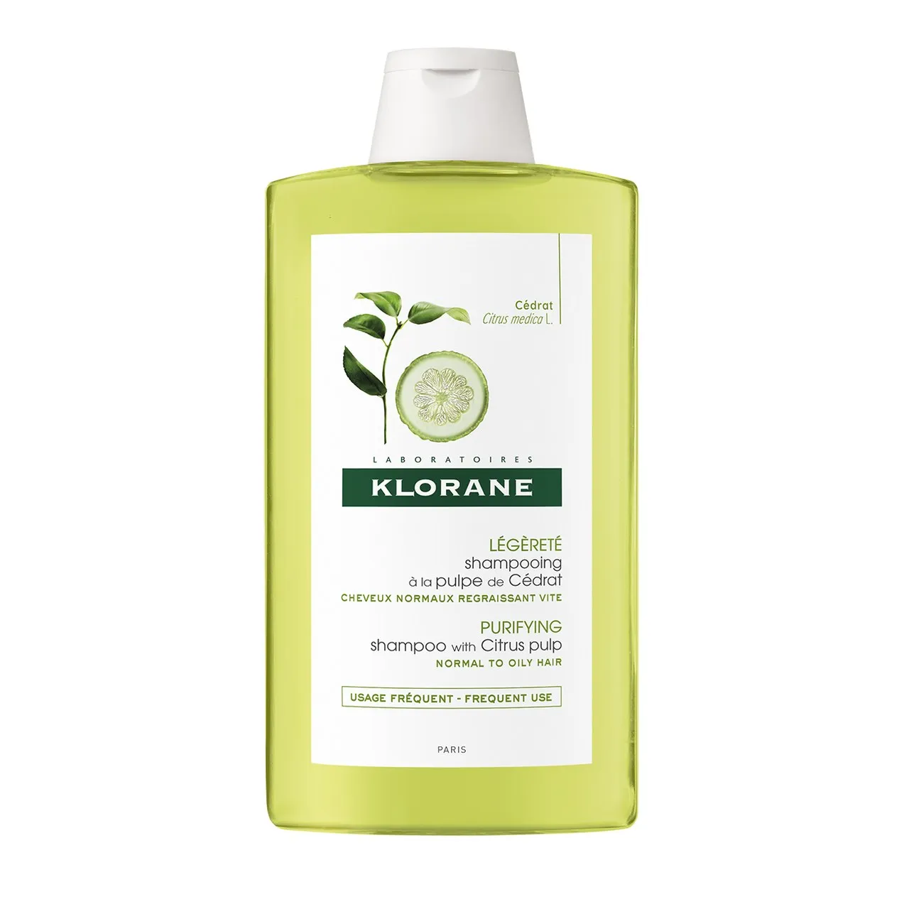 Klorane, szampon do włosów na bazie wyciągu z cedratu, 400 ml