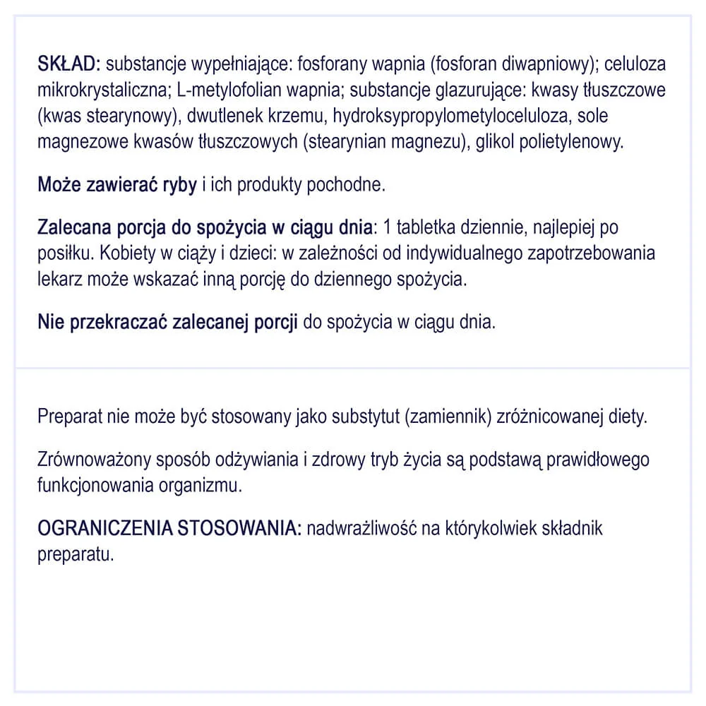 Naturell Folian suplement diety, 60 tabletek