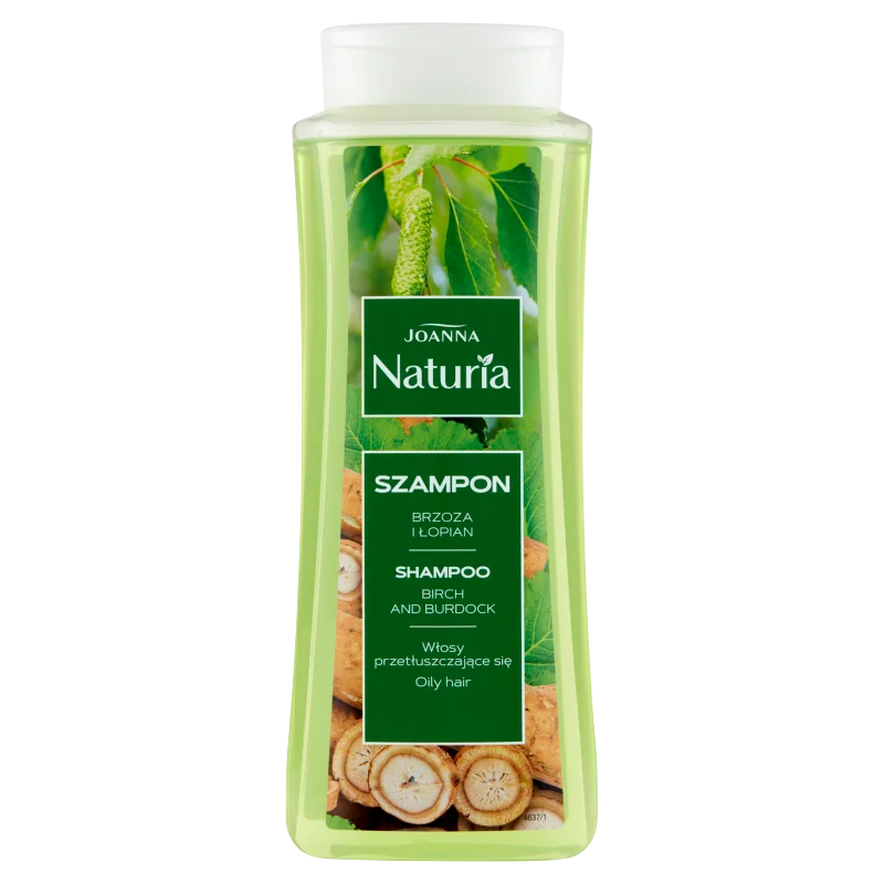 Joanna Naturia szampon do włosów przetłuszczających się z brzozą i łopianem, 500 ml