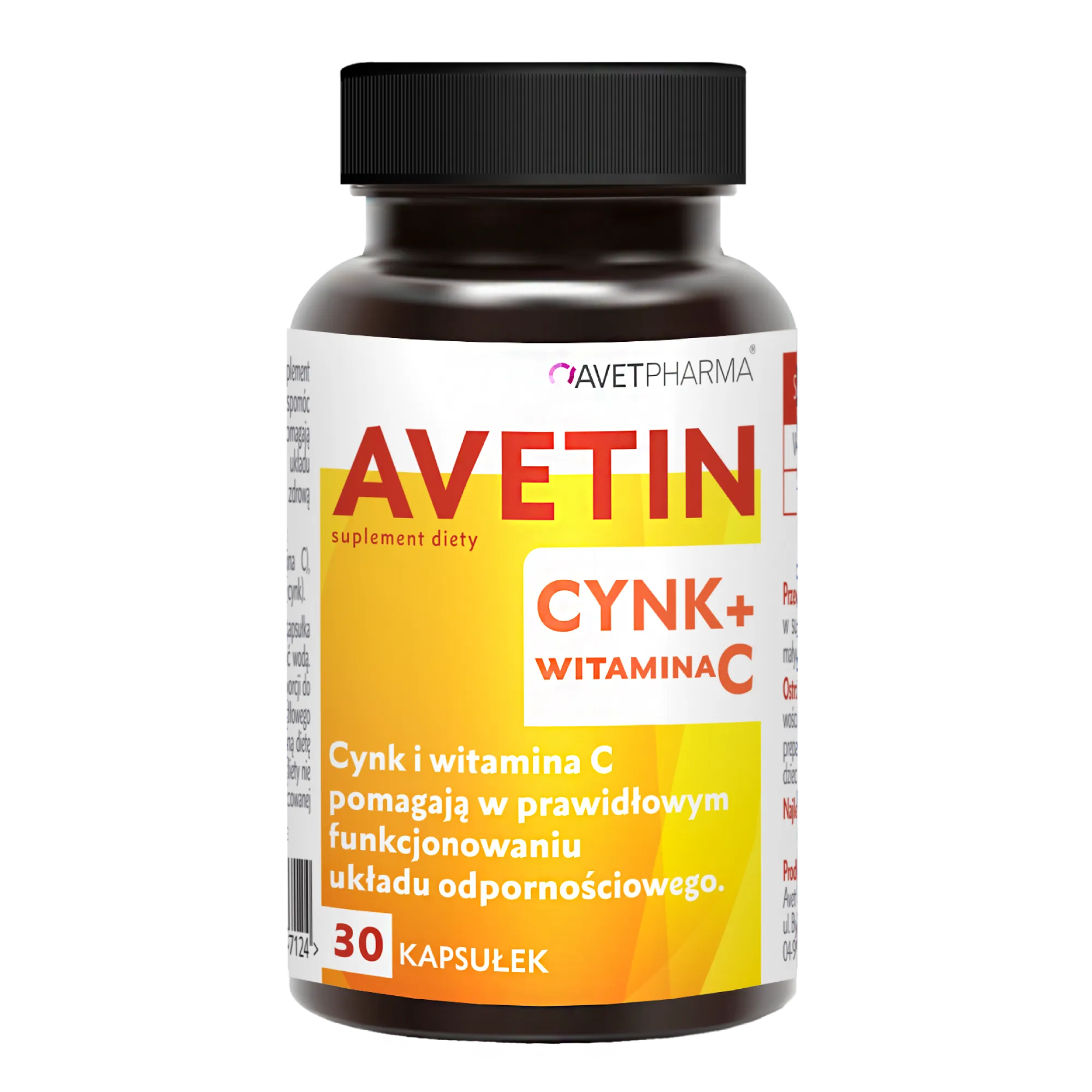 AVETIN cynk + witamina C, 30 tabletek