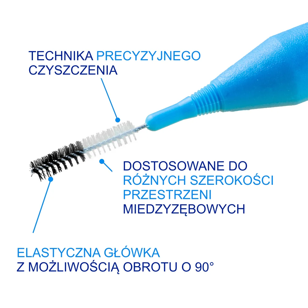 Elgydium Clinic Mono Compact 1 szczoteczki międzyzębowe niebieskie, 4 szt.