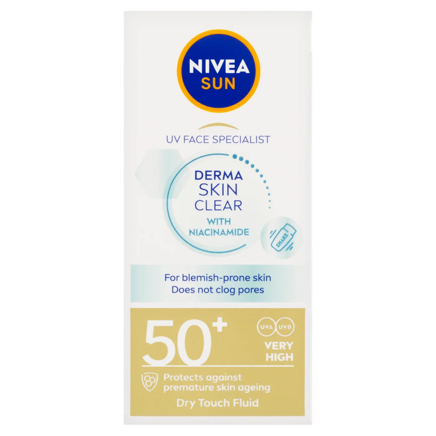 Nivea Sun Derma Skin Clear lekki krem do twarzy do opalania SPF 50+, 40 ml