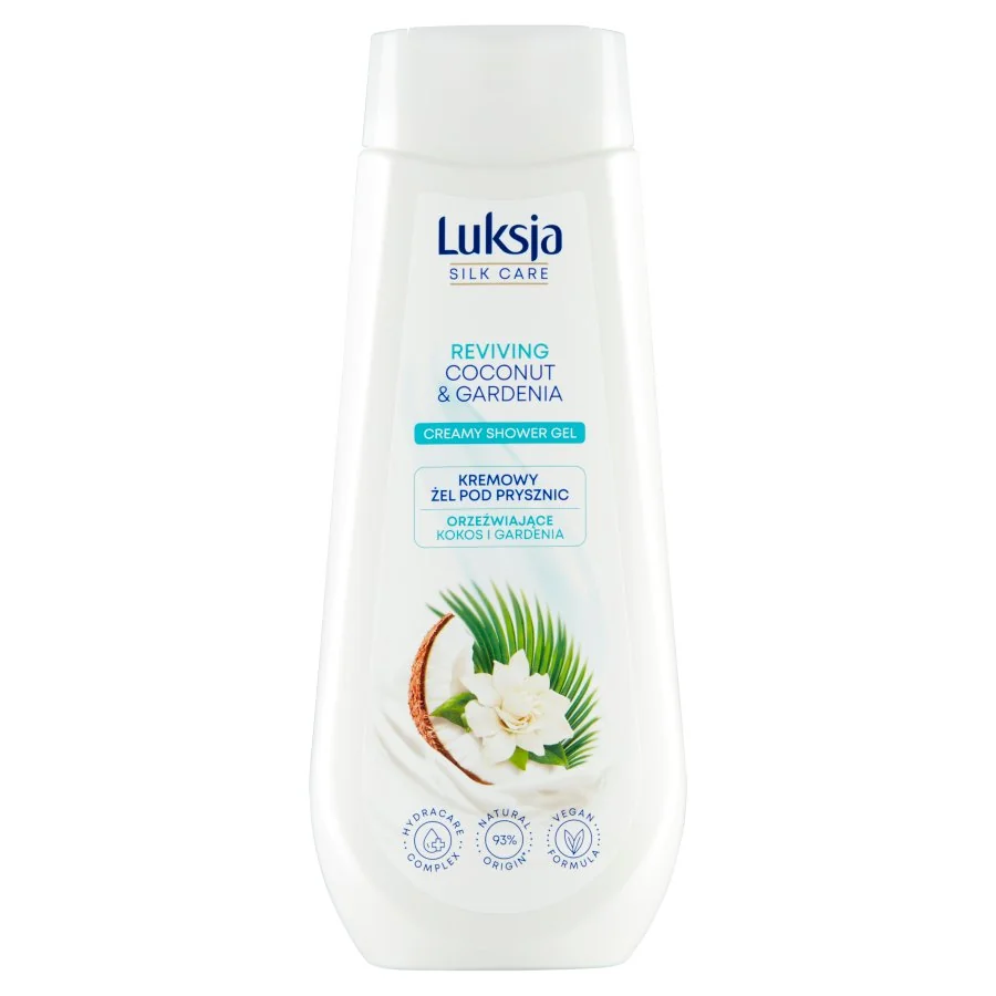 Luksja Silk Care kremowy żel pod prysznic kokos i gardenia, 500 ml