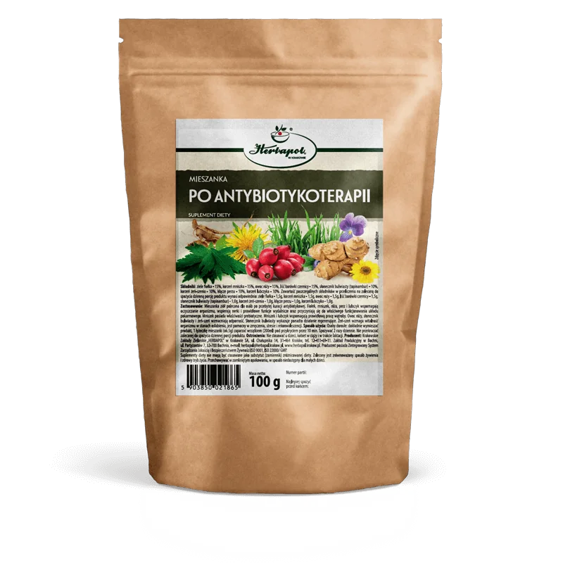 Herbapol Mieszanka PO ANTYBIOTYKOTERAPII mieszanka ziół, 100 g