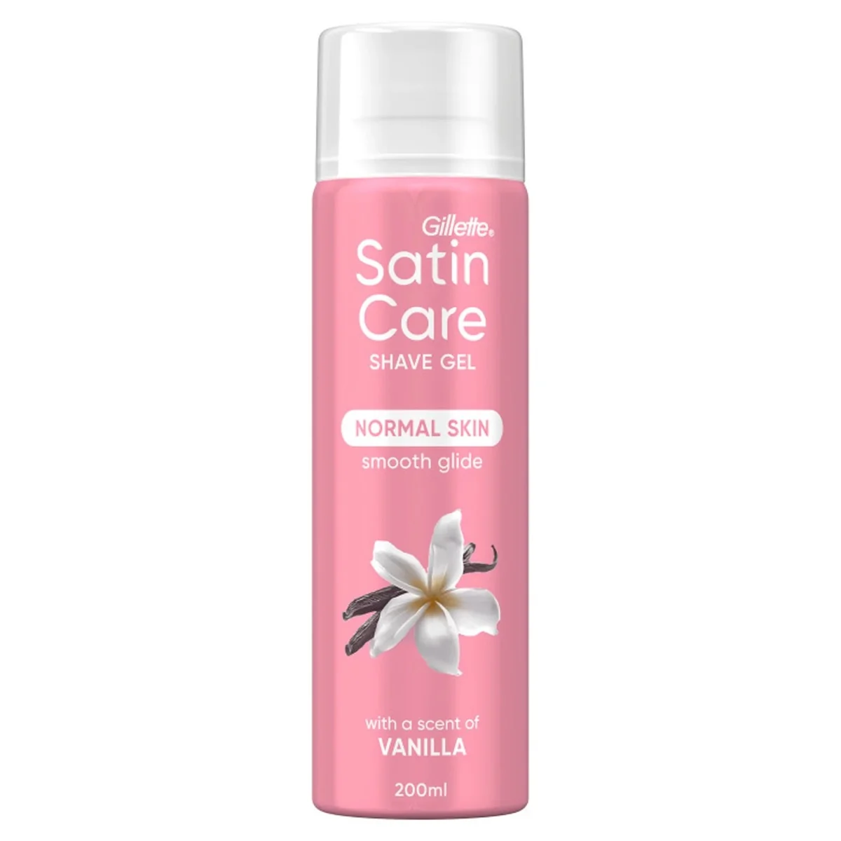 Gillette Satin Care żel do golenia dla kobiet, Vanilla Scent with Olay, 200ml